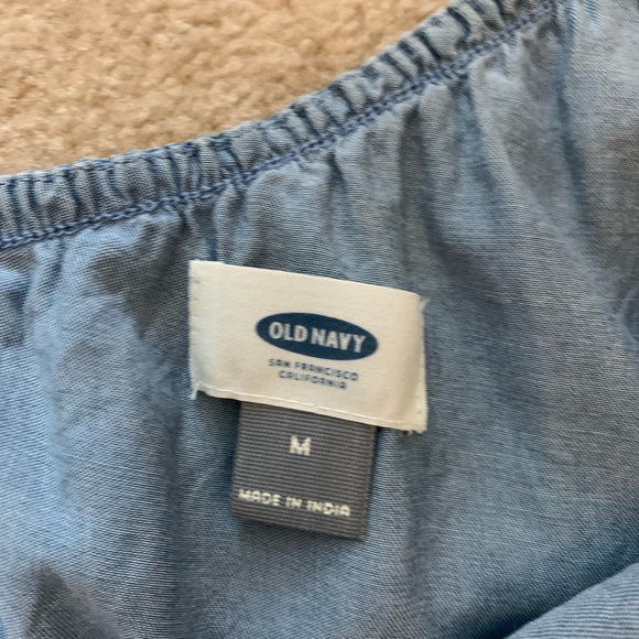 One-Shoulder Ruffle Top in Blue - Picture 2 of 2